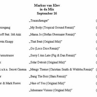 Markus van Klev in da Mix September 16 by Van Klev