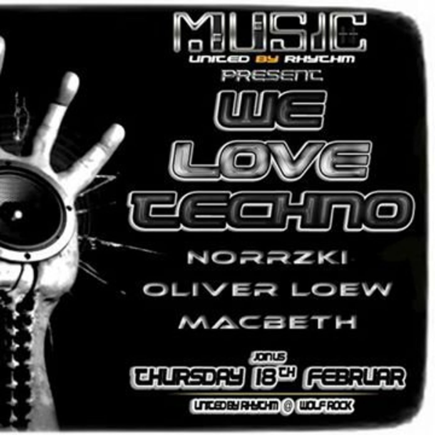 Oliver Loew @ United by Rythm - We Love Techno 18.02.2016 episode artwork