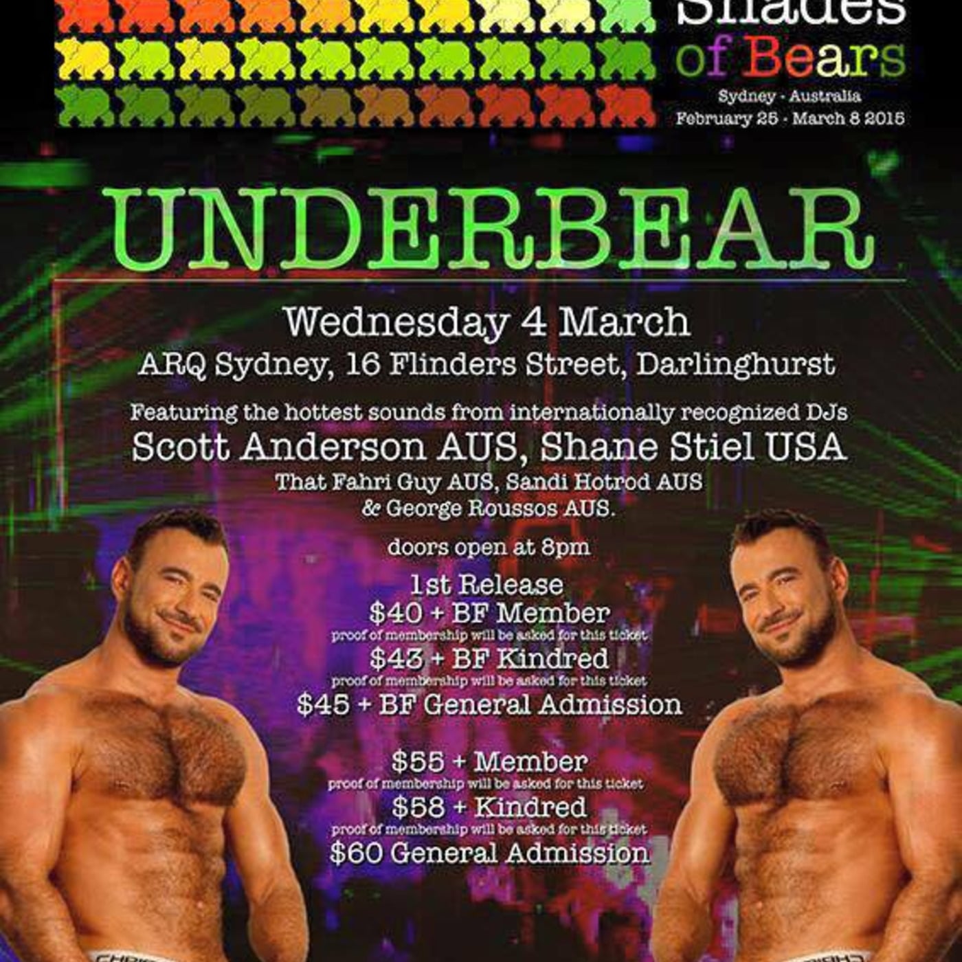 Harbour City Bears pres. UNDERBEAR Mardi Gras 2015 @ ARQ (Sydney, AUS) - Scott Anderson episode artwork
